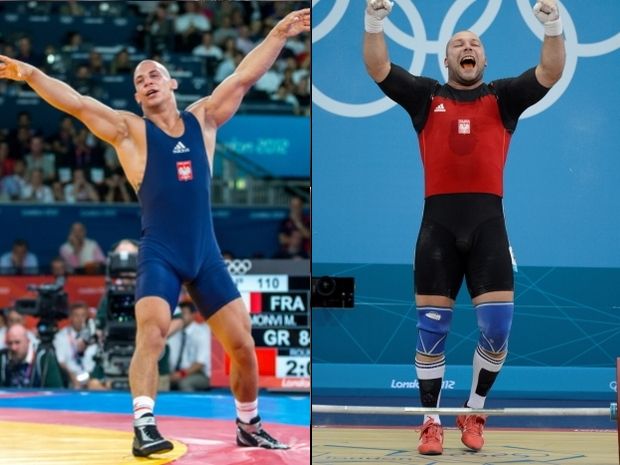 Damian Janikowski (L) i Bartłomiej Bonk to bohaterowie poniedziałku (fot. PAP/Bartłomiej Zborowski)