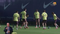 Piłkarze FC Barcelona trenują przed wznowieniem La Liga (fot. TVP)