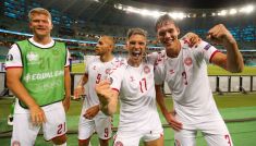 Reprezentacja Danii zagra w półfinale Euro 2020 (fot. Getty)