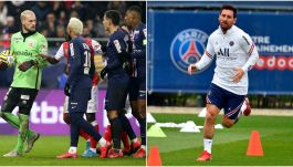 Leo Messi (z prawej) prawdopodobnie zadebiutuje w barwach PSG. Naprzeciw niego stanie Predrag Rajković (fot. Getty) Leo Messi (z prawej) prawdopodobnie zadebiutuje w barwach PSG. Naprzeciw niego stanie Predrag Rajković (fot. Getty)