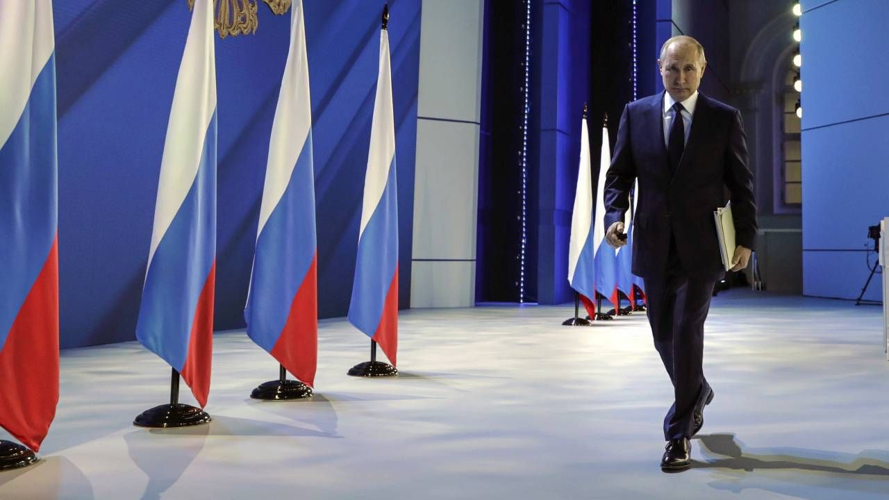 Prezydent Rosji Władimir Putin (fot. PAP/EPA/MIKHAIL METZEL / SPUTNIK / KREMLIN POOL) Prezydent Rosji Władimir Putin (fot. PAP/EPA/MIKHAIL METZEL / SPUTNIK / KREMLIN POOL)