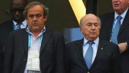 Michel Platini, Sepp Blatter (fot. Getty Images)