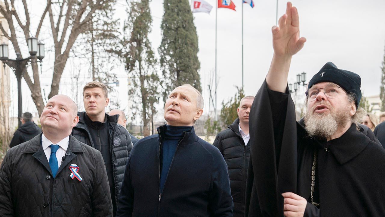 Władimir Putin podczas wizyty na Krymie (fot. SPUTNIK / Reuters / Forum)