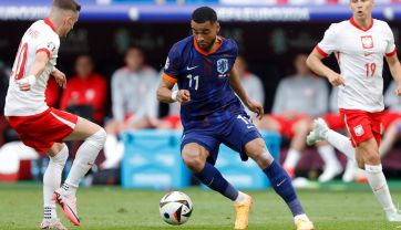 Cody Gakpo podczas meczu Polska – Holandia (fot. Getty)