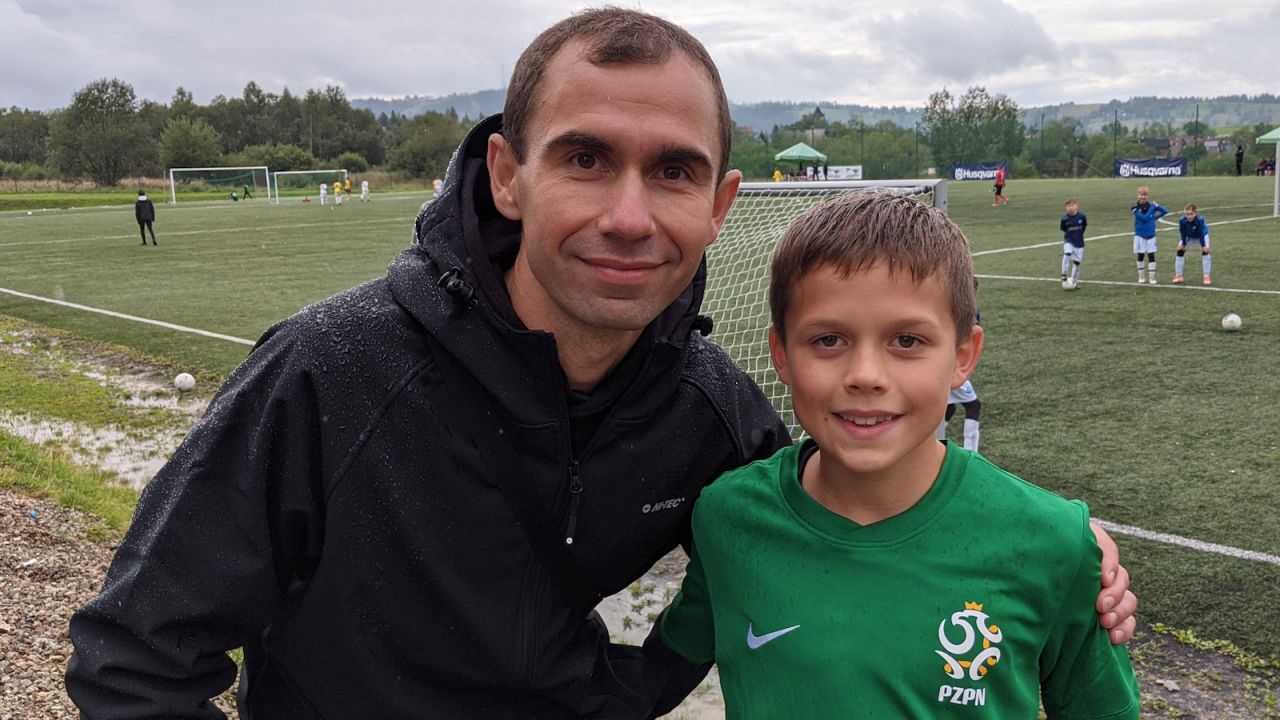 Oskar Borko z tatą (fot. MM)