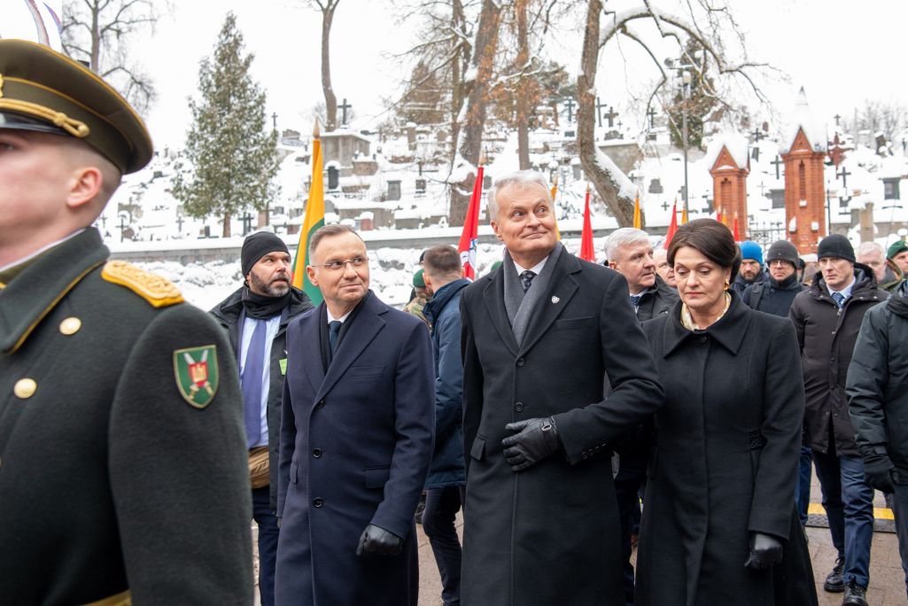 Анджэй Дуда і Гітанас Наўседа на сустрэчы ў Вільні 21 студзеня. (Фота: Gitanas Nausėda / X)