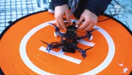 Tak pracuje dron podczas PŚ w Zakopanem (fot. TVP)