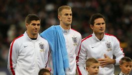 Steven Gerrard, Joe Hart i Frank Lampard (fot. Getty)
