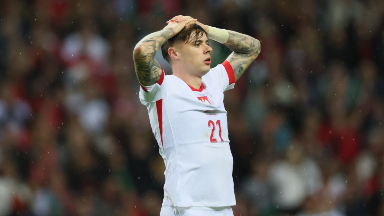 Kadr z meczu Portugalia – Polska (fot. PAP)