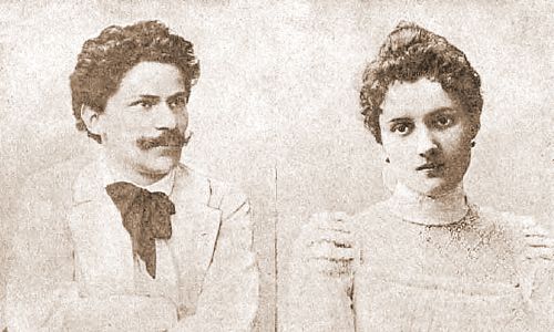 Jan Szczepanik i Wanda Dzikowska, zdjęcia publ;ikowane w  ilustrowanym dodatku bezpłatnym do „Głosu Narodu”, nr 1 z 21 września 1901 (http://jbc.bj.uj.edu.pl/publication/411709). Fot. Wikimedia Commons/autor nieznany, domena publiczna