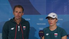 Iga Świątek i Łukasz Kubot (fot. TVP)