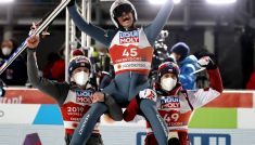 Dawid Kubacki, Piotr Żyła, Kamil Stoch (fot. PAP)