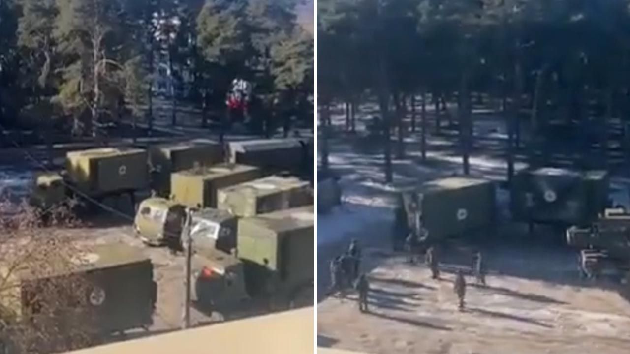 Rosjanie rozstawili szpital polowy niedaleko granicy z Ukrainą (fot. Twitter/ Ukraine War Report) Rosjanie rozstawili szpital polowy niedaleko granicy z Ukrainą (fot. Twitter/ Ukraine War Report)