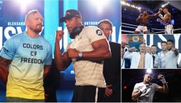 Ołeksandr Usyk i Anthony Joshua (fot. Getty)