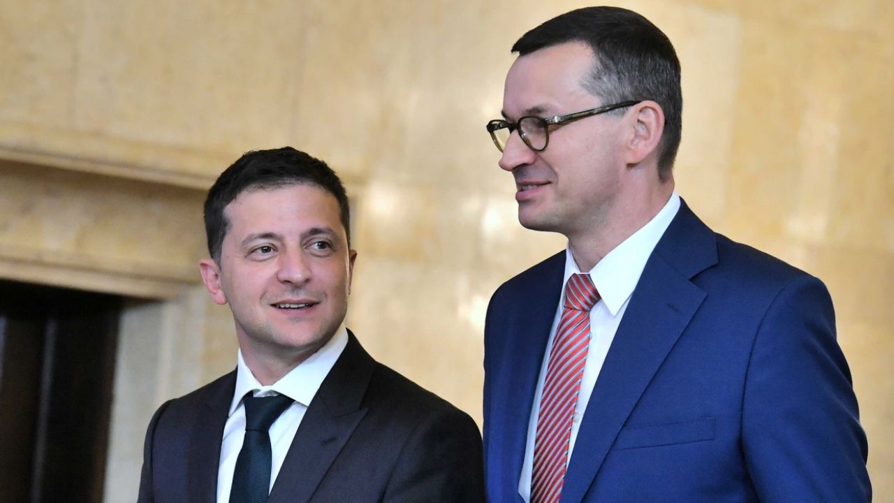 Premier Mateusz Morawiecki i prezydent Ukrainy Wołodymyr Zełenski (fot. PAP/Piotr Nowak)