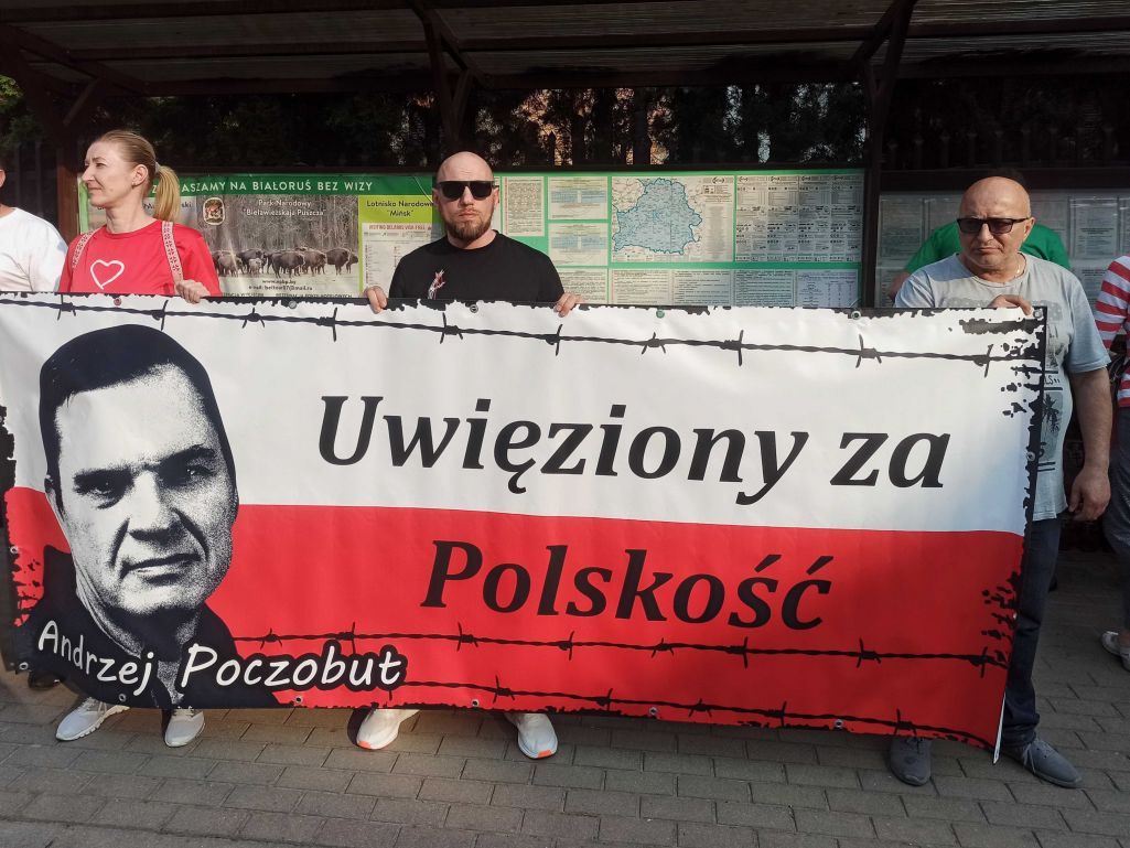 Акцыя салідарнасці з Анджэем Пачобутам у Беластоку. (Фота: Белсат)