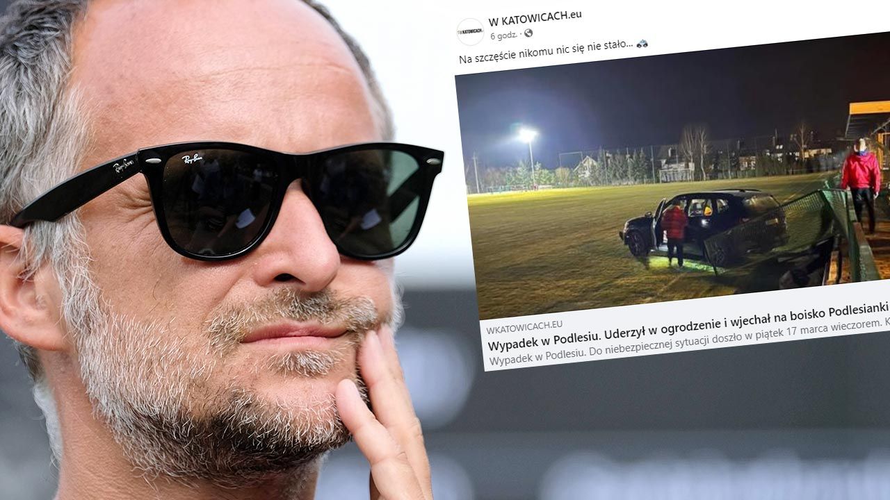 Artur Rojek zakończył przejażdżkę na murawie stadionu (fot.  PAP/Andrzej Grygiel; FB)