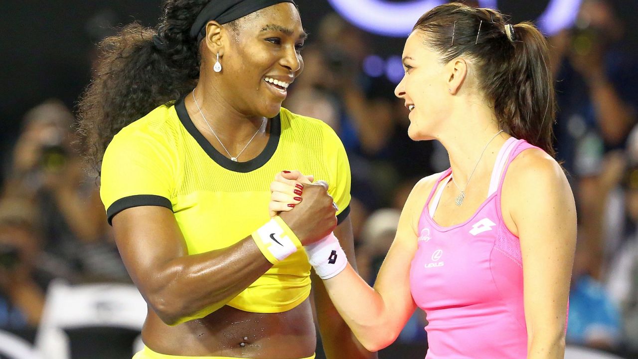 Serena Williams (L) i Agnieszka Radwańska (fot. Getty)