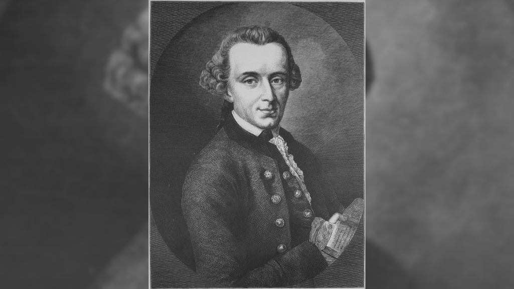 Na portrecie młody Immanuel Kant. Fot. wikimedia/ domena publiczna