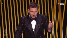 Leo Messi zdobywcą Złotej Piłki 2021 (fot. TVP)