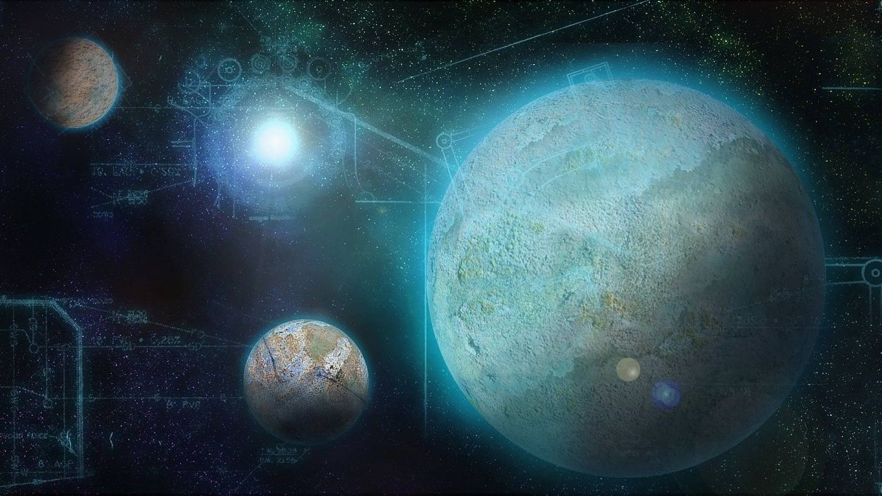 Masy planet w systemie mieszczą się w przedziale od 2 do 6 mas Ziemi (fot.PolarityFlow/pixabay)