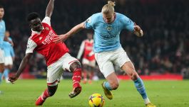 Bukayo Saka i Erling Haaland – największe gwiazdy dwóch głównych pretendentów do tytułu Premier League (fot. Getty Images)