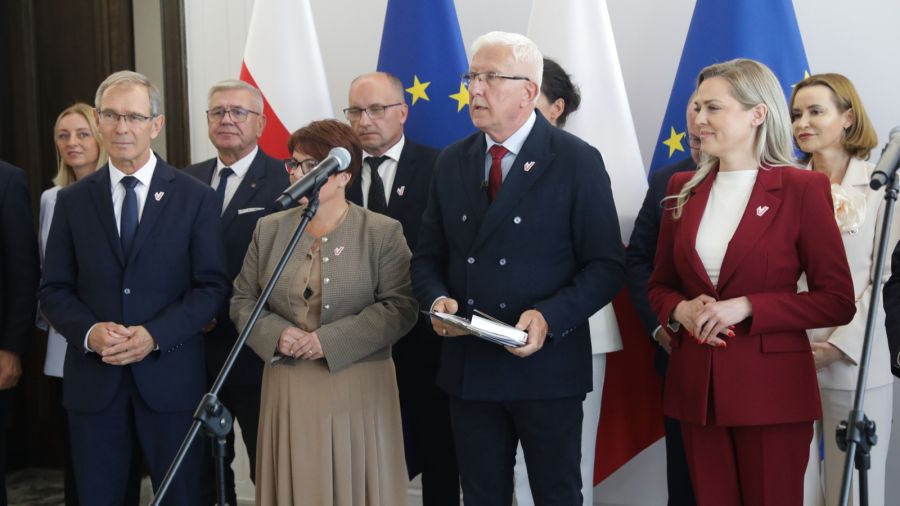 Konferencja nt. powstania nowej partii - NOWA Polska. Fot. PAP/Tomasz Gzell