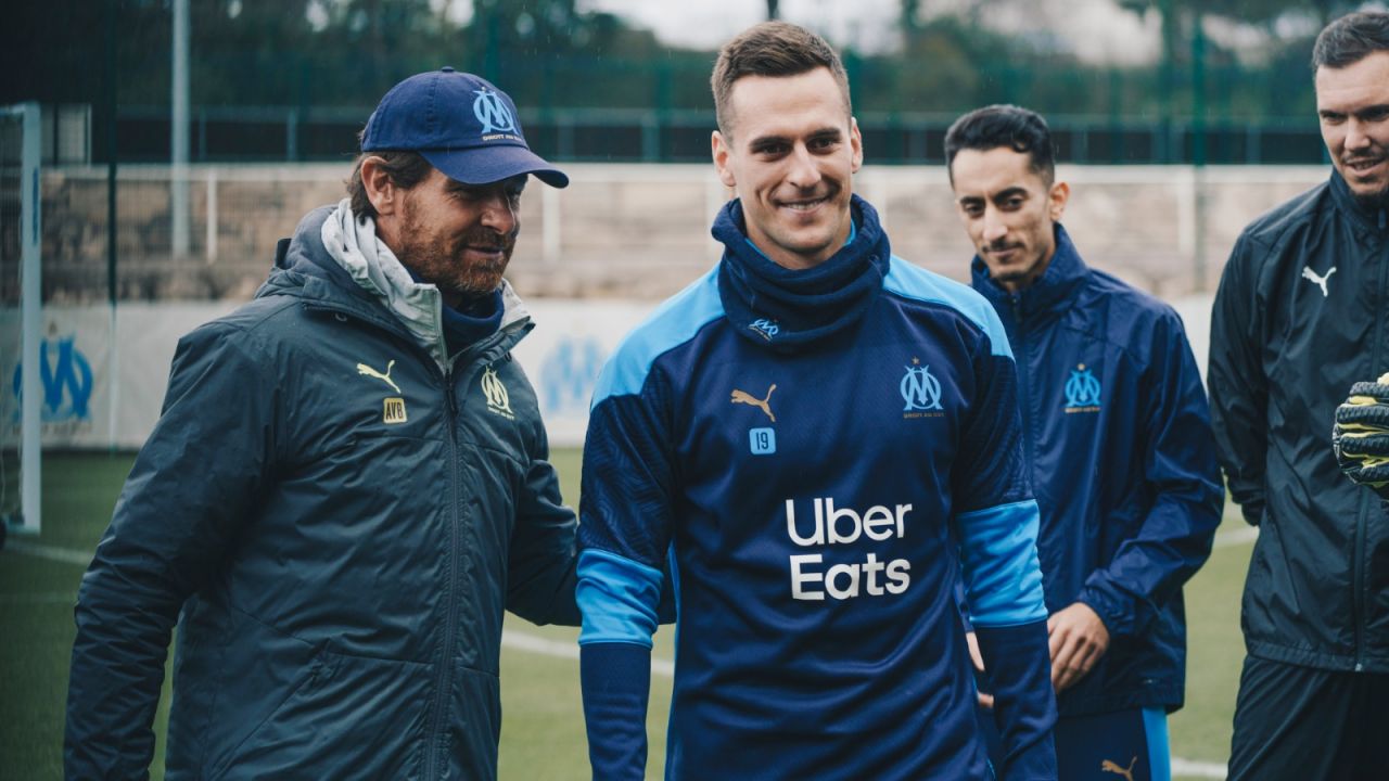Andre Villas-Boas i Arkadiusz Milik (fot. Getty)
