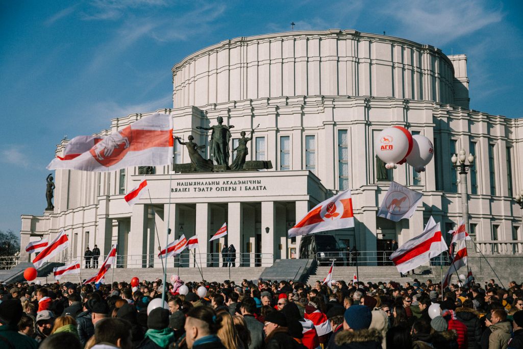 Святкаванне Дня Волі ў Менску. 25 сакавіка 2018 года. Фота: 34mag.net