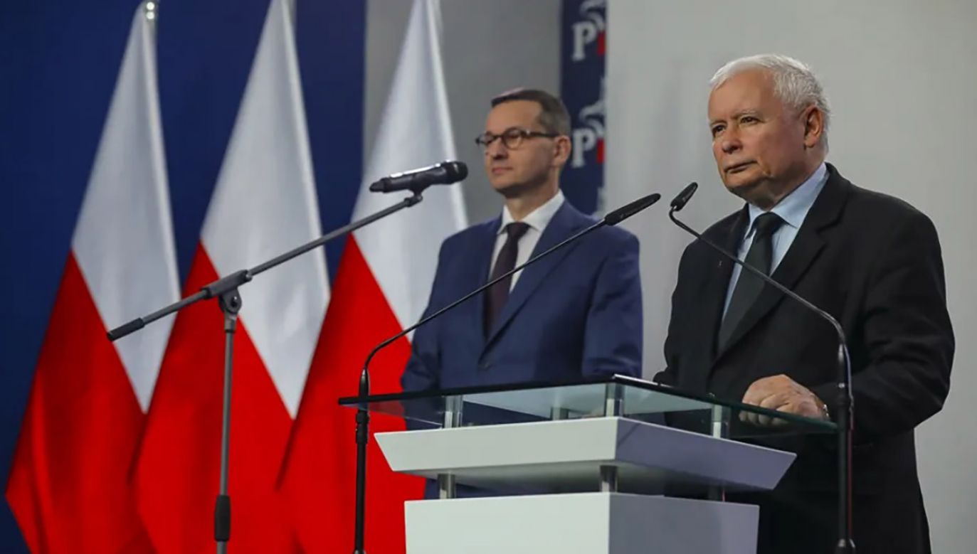 Premier Mateusz Morawiecki i prezes PiS Jarosław Kaczyński (fot. PIS)