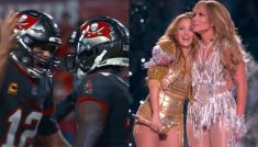 Shakira i Jennifer Lopez podczas Super Bowl 2020 (fot. TVP)