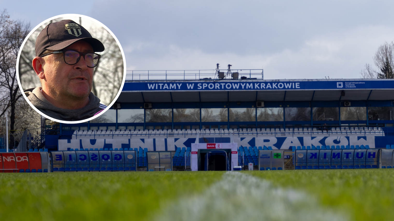 Prezes Hutnika Kraków potwierdził, że w szatni zajmowanej przez Pogoń Grodzisk Mazowiecki doszło do zniszczeń (fot. 400mm.pl / TVPSPORT.PL)