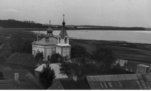 Widok na część Brasławia położoną nad jeziorem Drywiaty. Fot. NAC/IKC, sygn. 1-U-257