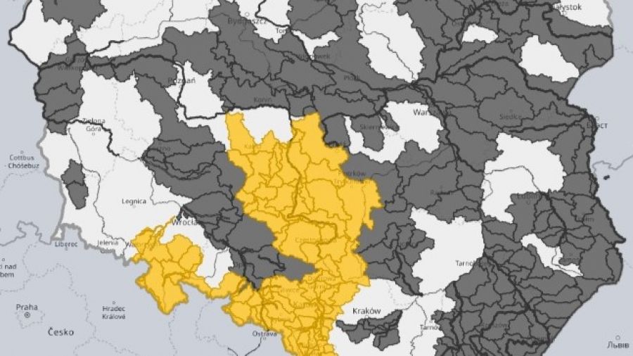 Uwaga na powodzie i podtopienia. Ostrzeżenie 1. stopnia. Niż genueński  (fot. IMGW)