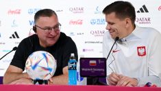 Czesław Michniewicz i Wojciech Szczęsny (fot. Getty)