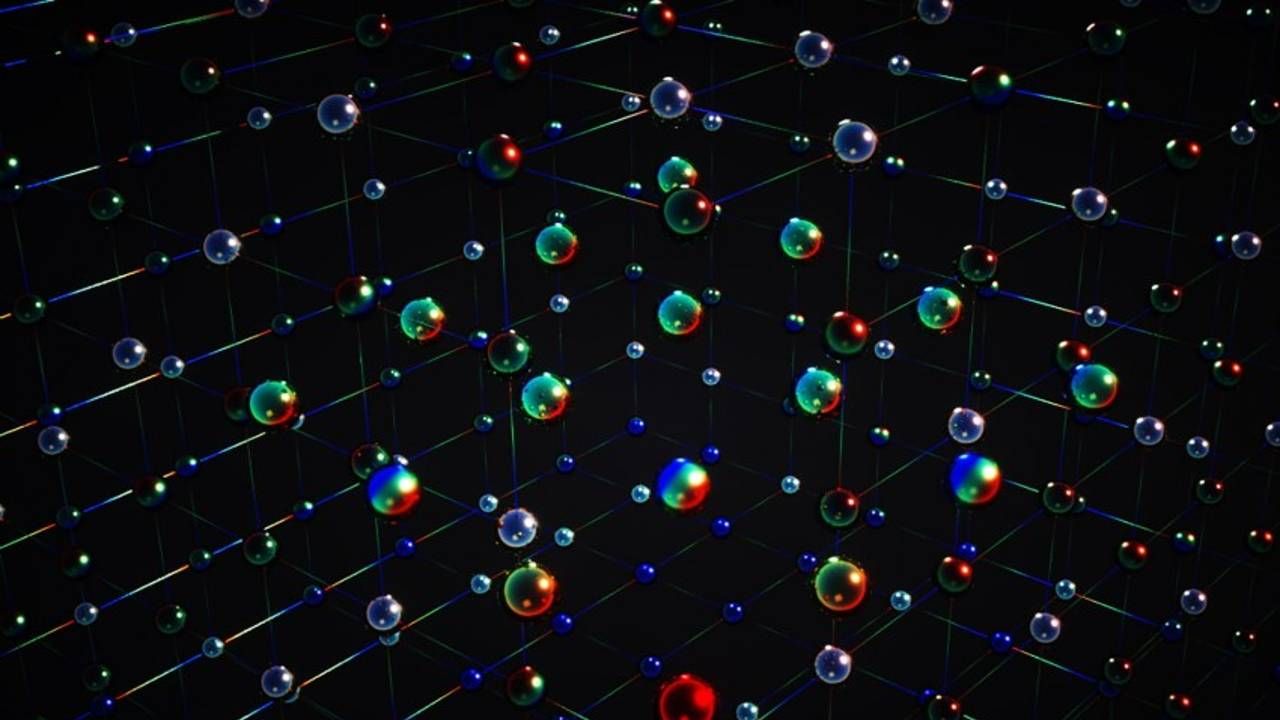 Naukowcy wykorzystują lasery do chłodzenia atomów iterbu (graf. K. Hazzard/Rice University)