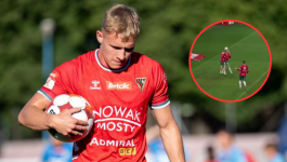 Zagłębie przegrało po kuriozalnym samobóju (fot. Getty/TVP Sport) Zagłębie przegrało po kuriozalnym samobóju (fot. Getty/TVP Sport)