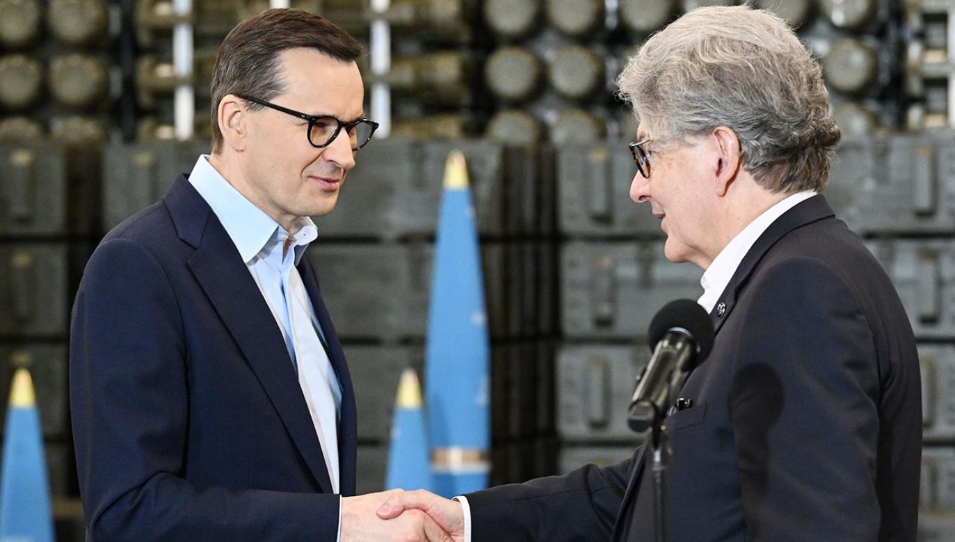 Mateusz Morawiecki i Thierry Breton (fot. PAP/Darek Delmanowicz)