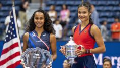 Leylah Fernandez i Emma Raducanu (fot. Getty)