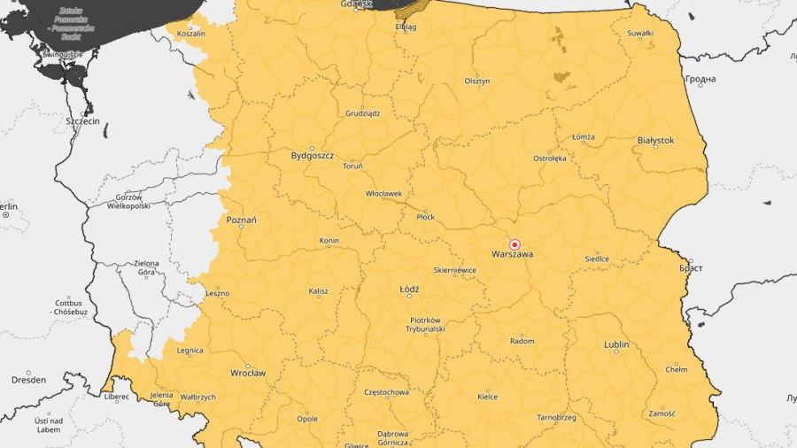 Alert IMGW dla Wielkopolski (fot. IMGW)