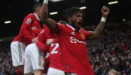 Fred celebrujący gola Manchesteru United (fot. Getty)