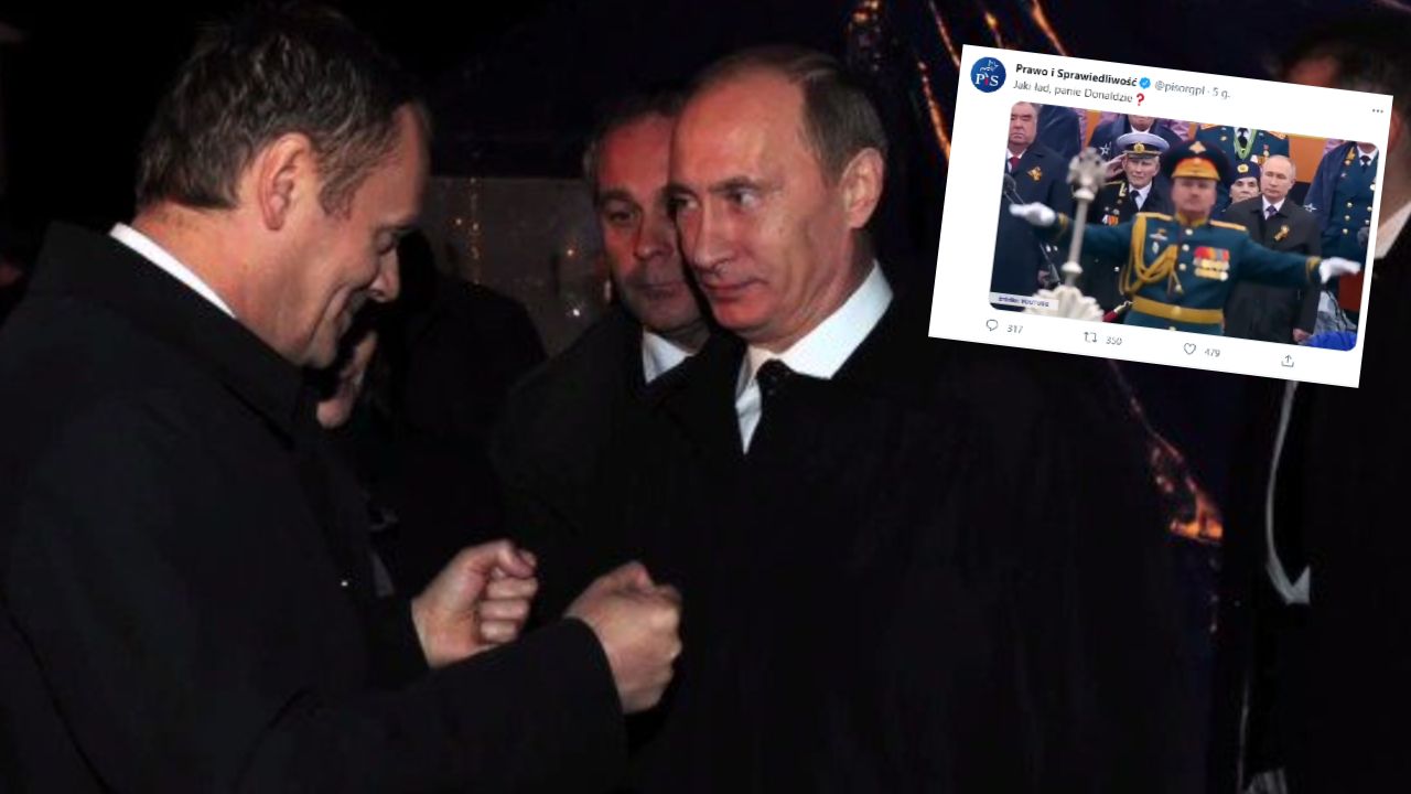 Donald Tusk i Władimir Putin (fot. KPRM; twitter.com/pisorgpl)