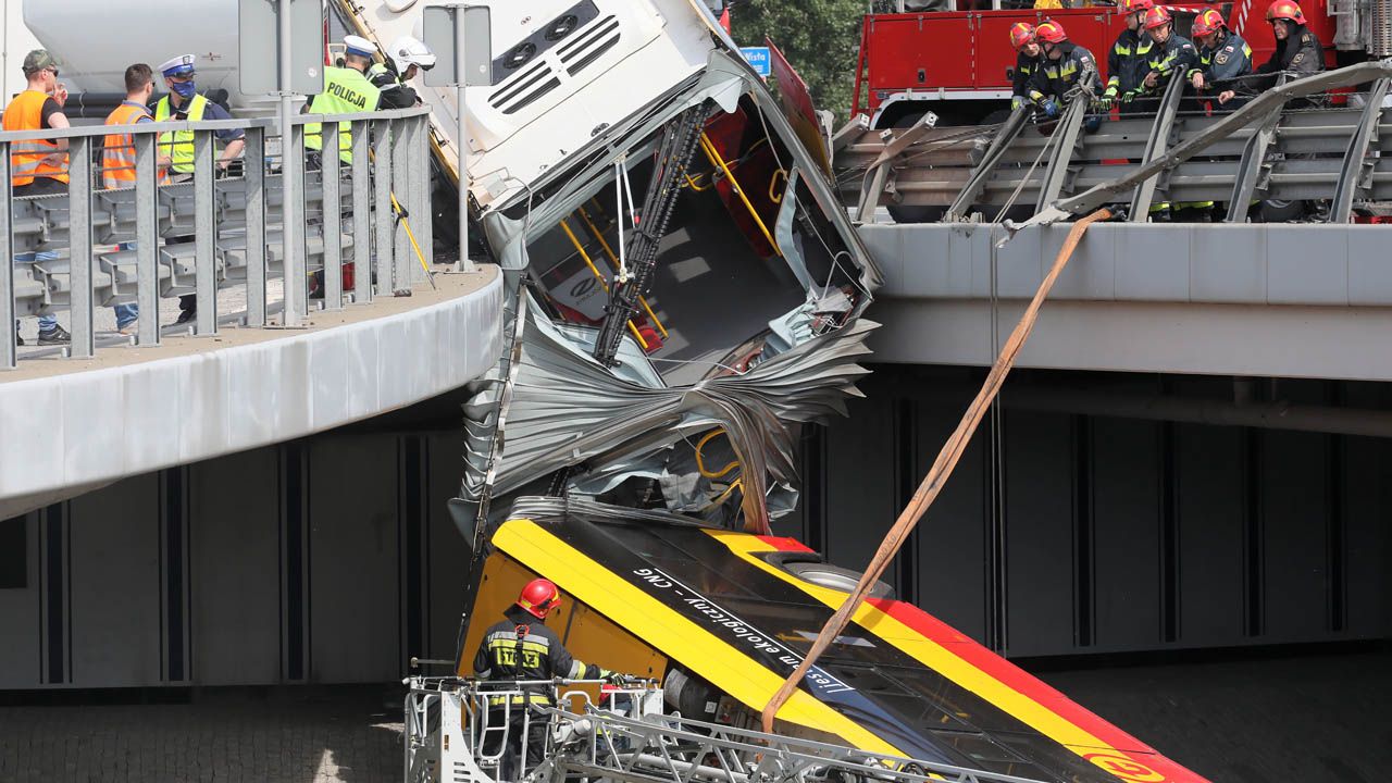 Śledztwo w sprawie wypadku autobusu prowadzi Prokuratura Okręgowa w Warszawie (fot. PAP/Paweł Supernak) Śledztwo w sprawie wypadku autobusu prowadzi Prokuratura Okręgowa w Warszawie (fot. PAP/Paweł Supernak)
