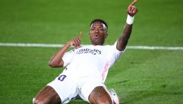 Vinicius Junior poprowadził Królewskich do zwycięstwa w pierwszym ćwierćfinale Ligi Mistrzów (fot. Getty).