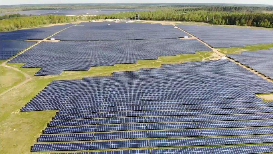 Сонечная электрастанцыя ў Чэрыкаўскім раёне, Магілёўская вобласць. (Фота: e-auction.by)