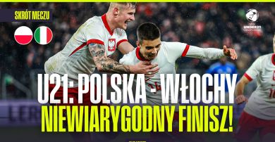 Piłkarze reprezentacji Polski do lat 21 cieszą się po zwycięstwie nad Włochami w eliminacjach do Mistrzostw Europy