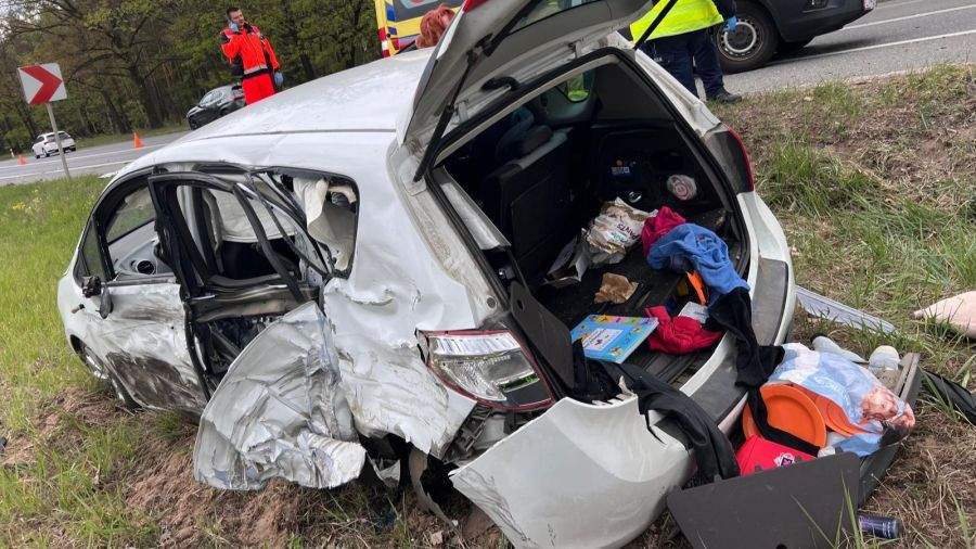 W środę 14 maja w miejscowości Wygoda doszło do wypadku (fot. KP PSP w Aleksandrowie Kujawskim)