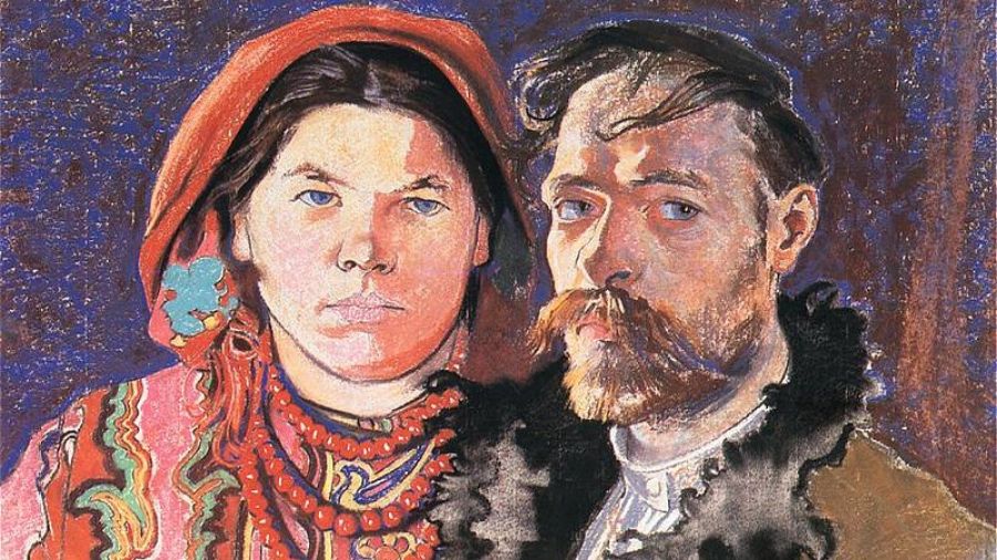 Stanisław Wyspiański, "Autoportret z żoną". Fot. Wikimedia