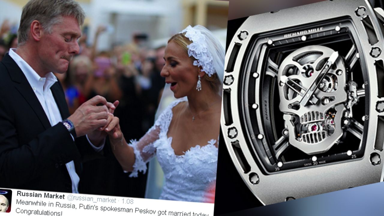 Wesele roku w Rosji. Rzecznik Putina wziął ślub, na ręku miał zegarek za pół miliona euro