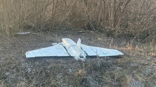 Расейскі дрон «Гербера», збіты ў Сумскай вобласці Украіны